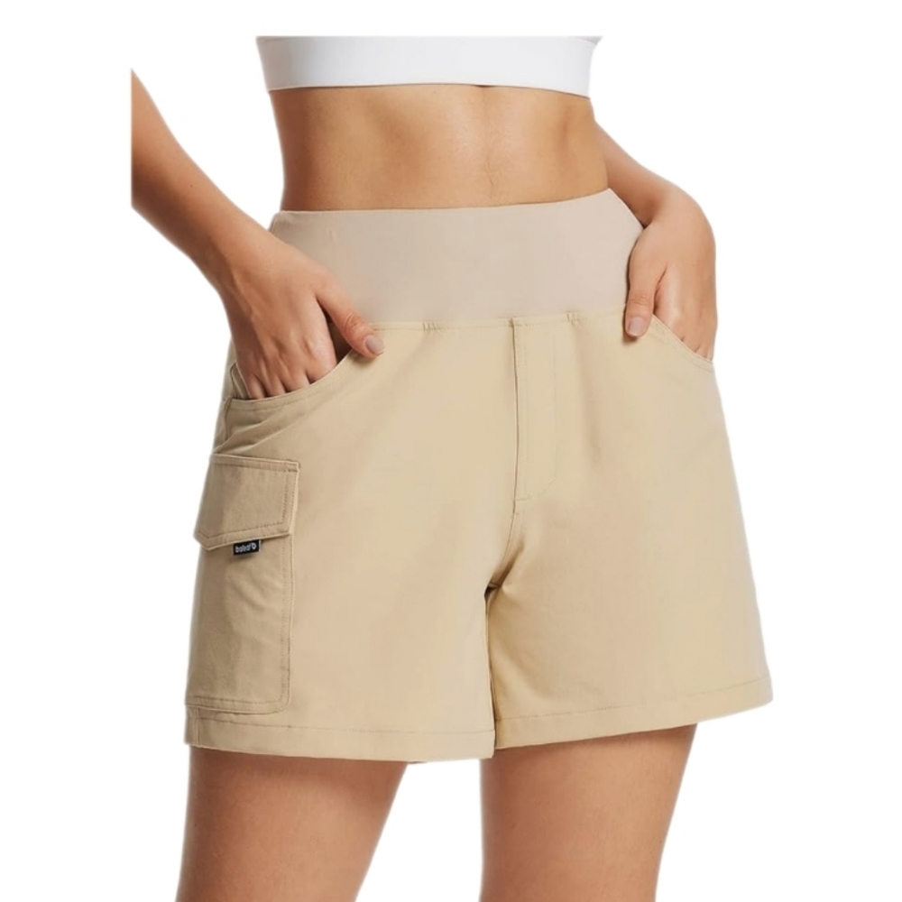Baleaf Women's 5" Athletic Shorts High Waisted Quick Dry with Cargo Pock…